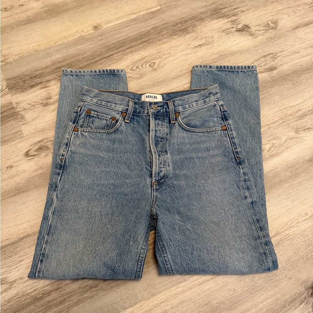Agolde Light Blue Straight Jeans